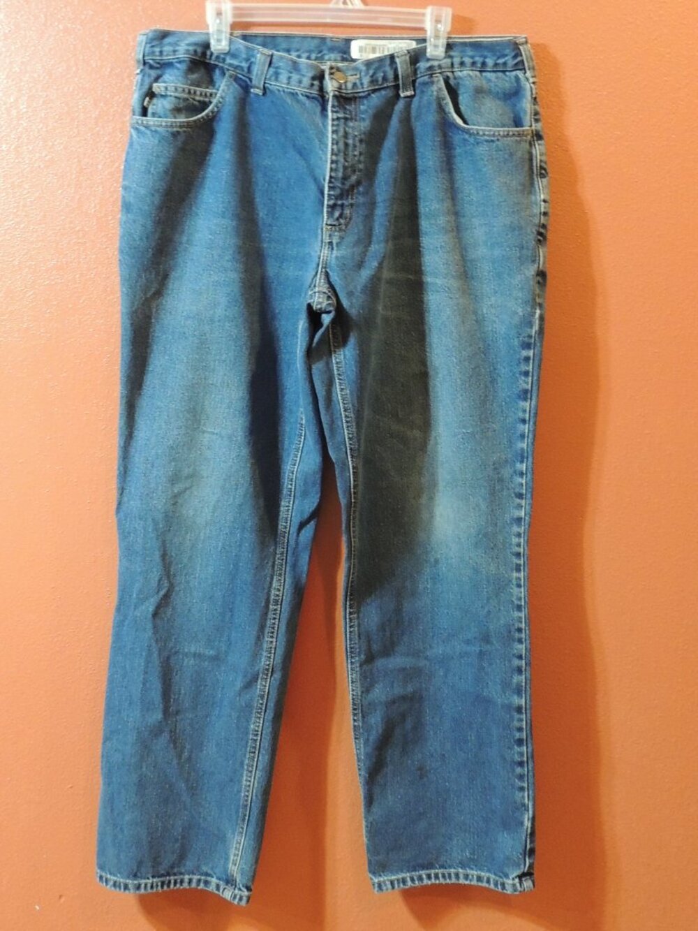 Carhartt Fire Resistant Jeans Men 40x34 Pockets Outdoor Work Denim Blue Jeans